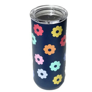 Created Co. Tumbler 16 Ounce Daisies Flowers Stainless Steel Hot Cold